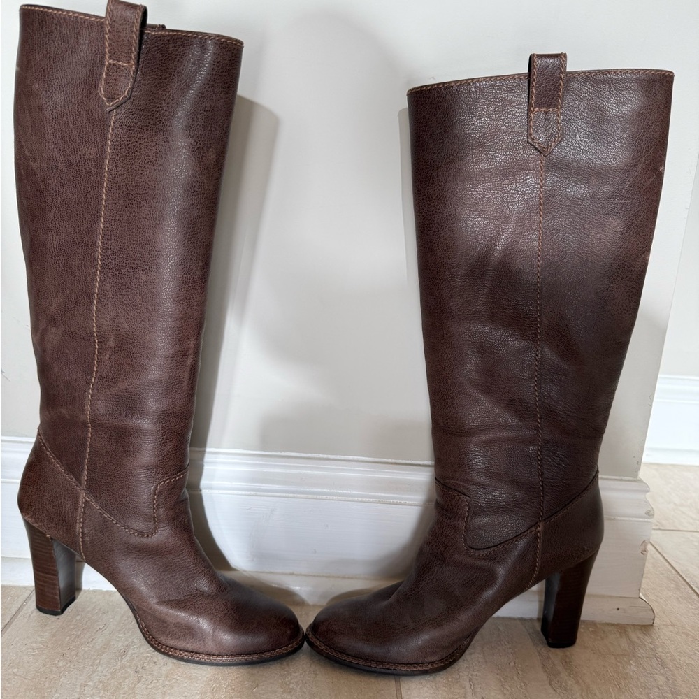 Banana Republic Women's Brown Leather Knee-High Boots - Picture 6 of 9